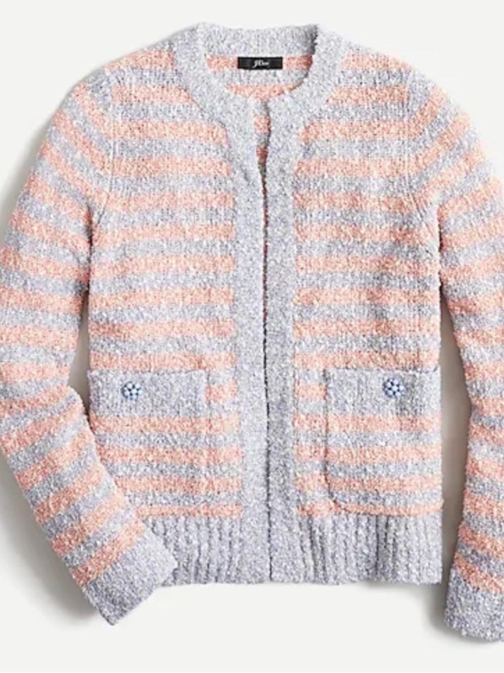 J. Crew striped open cardigan small